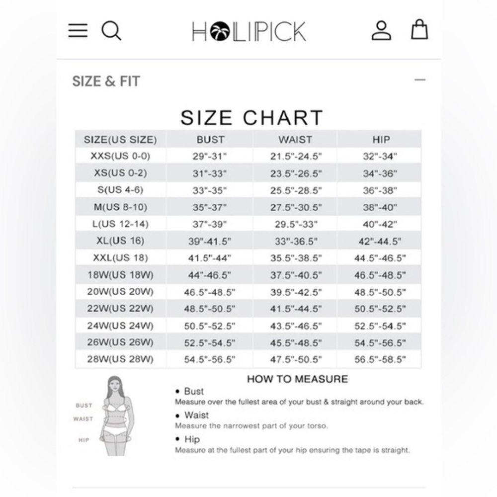 NWT Holipick One‎ Piece Swimsuit- Sz 20W - Picture 7 of 7